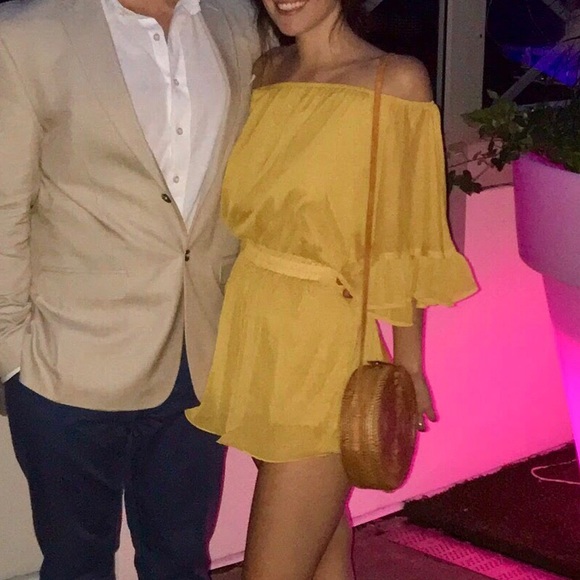 Endless Rose Pants - Off the Shoulder Romper Mustard Yellow or Gold